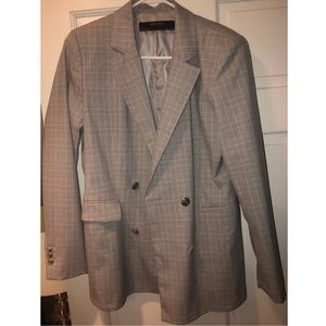 ZARA Blazer grey plaid- NWOT
